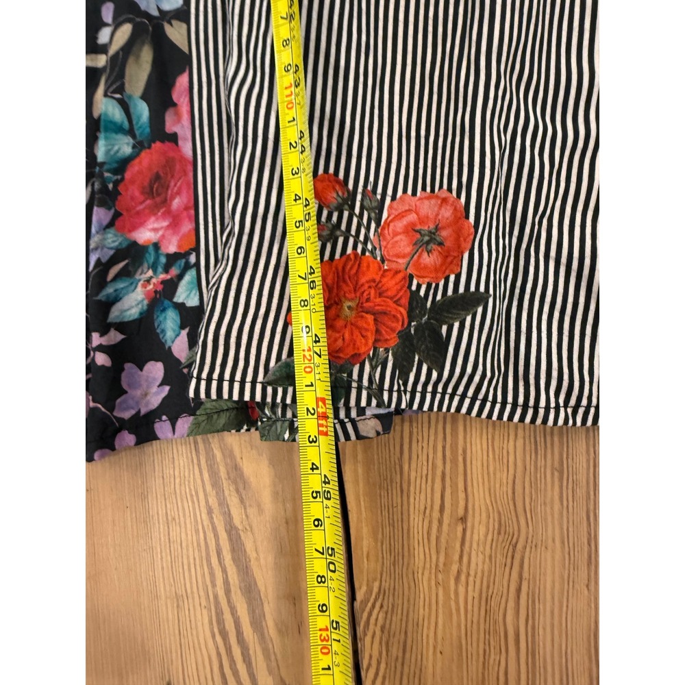 MAHILA by Tolani Annie Botanic Dress Maxi Mixed Print Tie Front Long Sleeve S - Picture 7 of 8